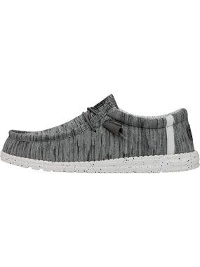 Heydude Men's Stone White Round Toe Breathable Flexible Casual Slip On Loafers